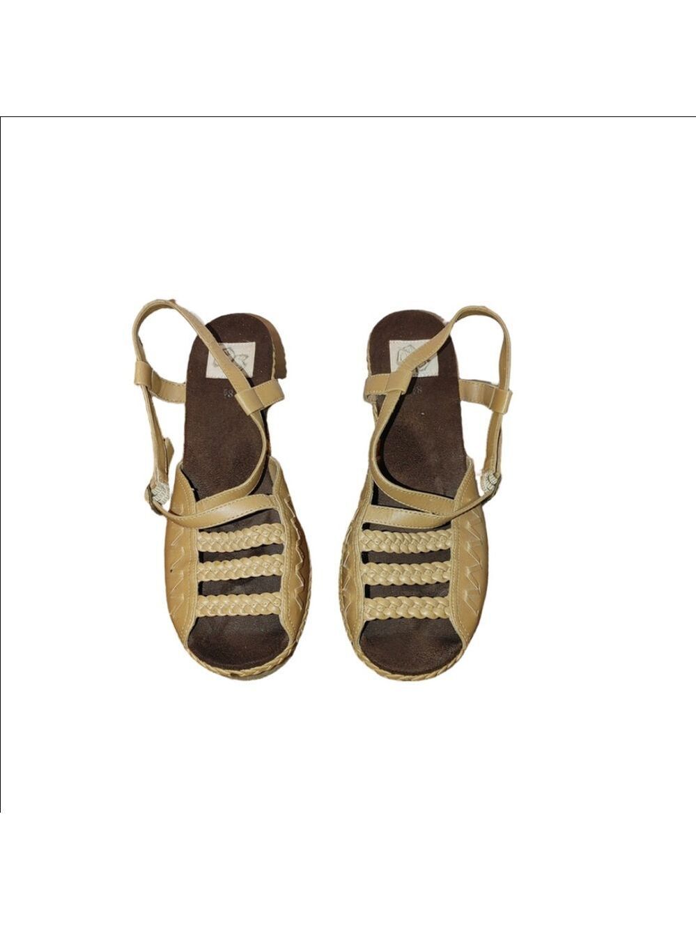 Frida Wedge Leather Sandals Size 8.5